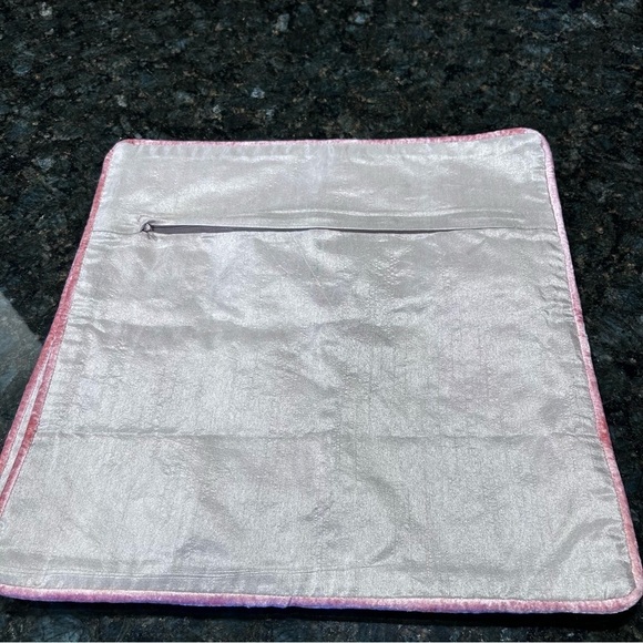 Hand Embroidered Pillow Covers | Floral Design | Set of 2 | 16 x 16 - Picture 7 of 8